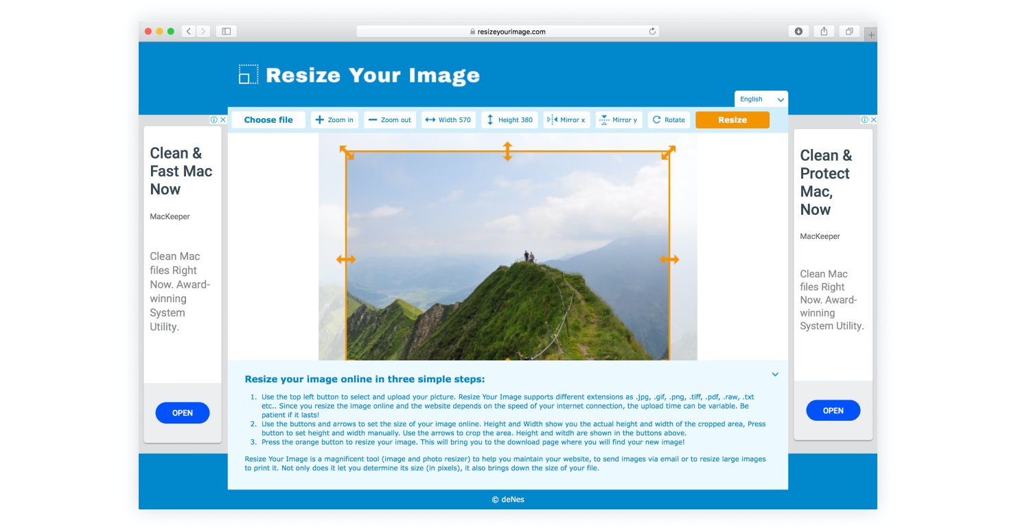 resize fotos app for mac